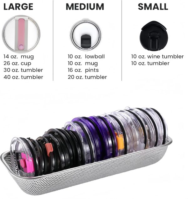 Yoku Made Stainless Steel Tumbler Lid Holder Basket-2