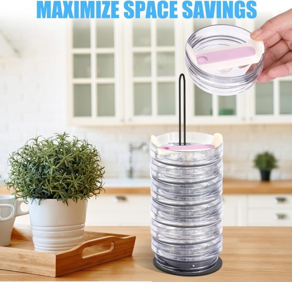 Vodolo Cup Lid Organizer Vertical Metal Kitchen Storage-5