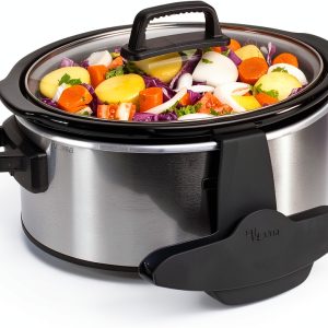 Lid Pocket Lid Holder Plastic Round Black Slow Cooker-0