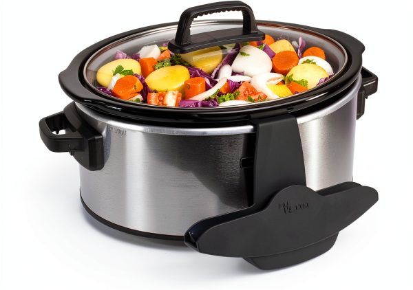 Lid Pocket Lid Holder Plastic Round Black Slow Cooker-0