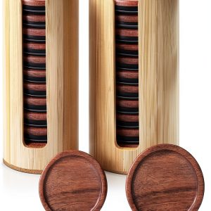 AFOROEOA Mason Jar Lid Organizer Bamboo Space Saving Design-0