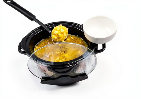 Lid Pocket Lid Holder Plastic Round Black Slow Cooker-4
