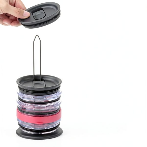 ELYPRO Tumbler Lid Organizer Collapsible Steel Kitchen-1