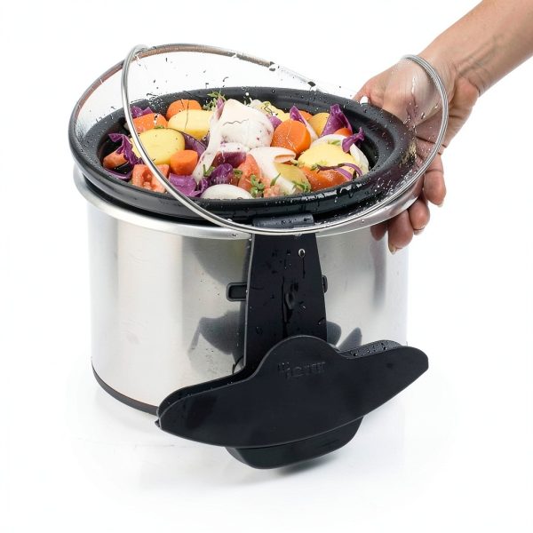 Lid Pocket Lid Holder Plastic Round Black Slow Cooker-5