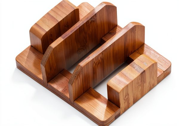Pot Lid Holder Bamboo Kunovo Washable Kitchen Organizer-0