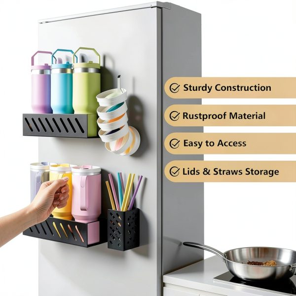 Wolera Magnetic Cup Holder Iron Organizer Kitchen Storage-4