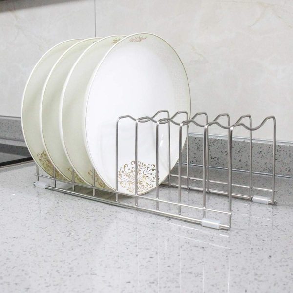 FLSEPAMB Pot Lid Holder Rust Resistant Adjustable-7