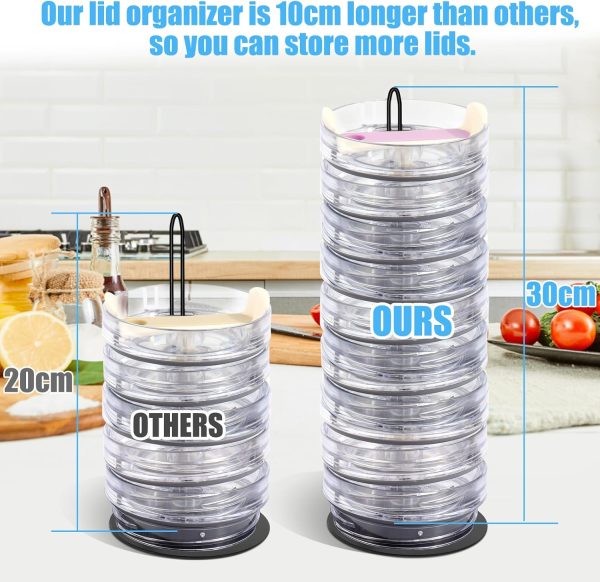 Vodolo Cup Lid Organizer Vertical Metal Kitchen Storage-3