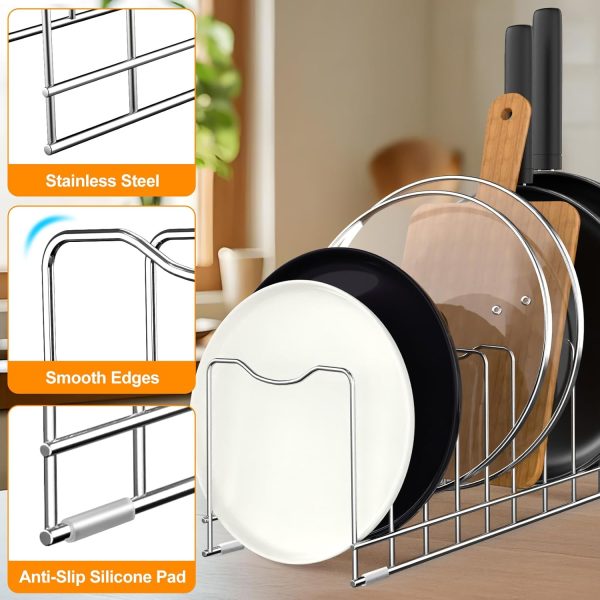 FLSEPAMB Pot Lid Holder Rust Resistant Adjustable-1
