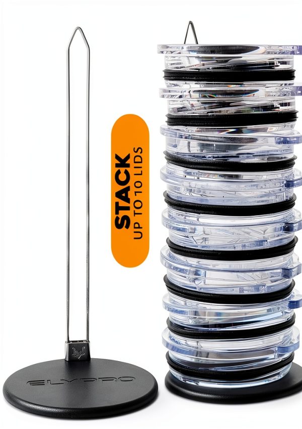ELYPRO Tumbler Lid Organizer Collapsible Steel Kitchen-2