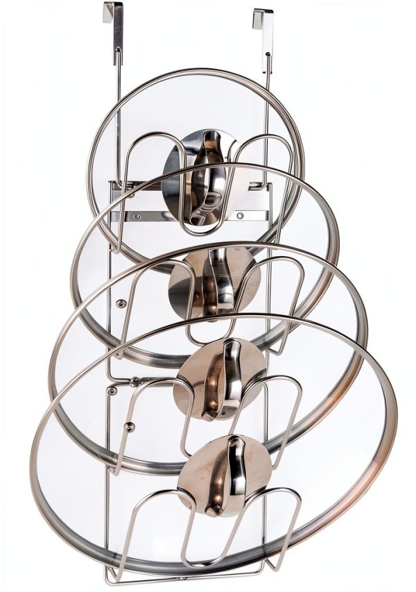 YQh Stainless Steel Pot Lid Holder Rust Resistant Kitchen-0