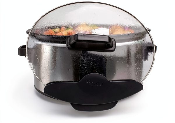 Lid Pocket Lid Holder Plastic Round Black Slow Cooker-2