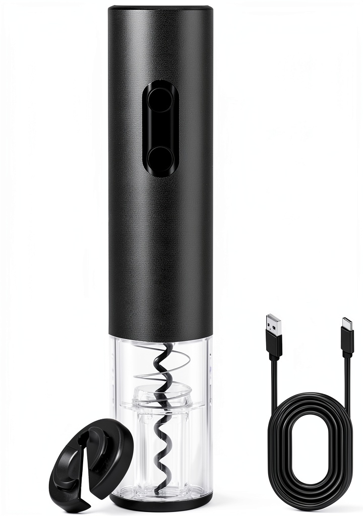 Yiizy automatic wine opener being used at a dinner party