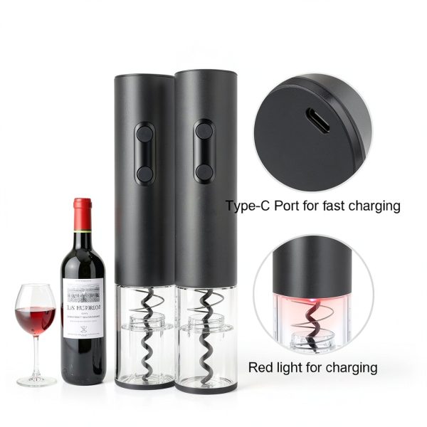 Yiizy Automatic Wine Opener Aluminum Gray Design-3