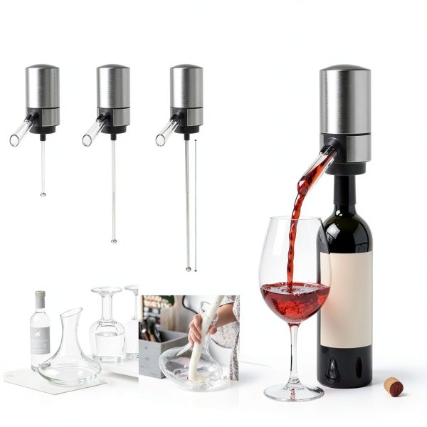 Electric Wine Bottle Opener Rocyis Stainless Steel Set-2