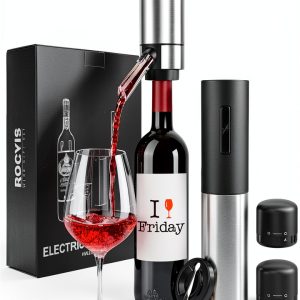 Electric Wine Bottle Opener Rocyis Stainless Steel Set-0