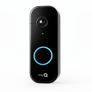 Chamberlain myQ Video Doorbell 2K Camera Color Night Vision Black-0