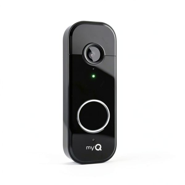 Chamberlain myQ Video Doorbell 2K Camera Color Night Vision Black-2