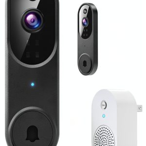 1080p Video Doorbell Camera M50 Black Wireless with AI Detection-0