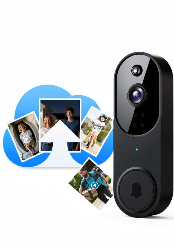 1080P Wireless Video Doorbell Camera M20-V2 Black Human Detection-2