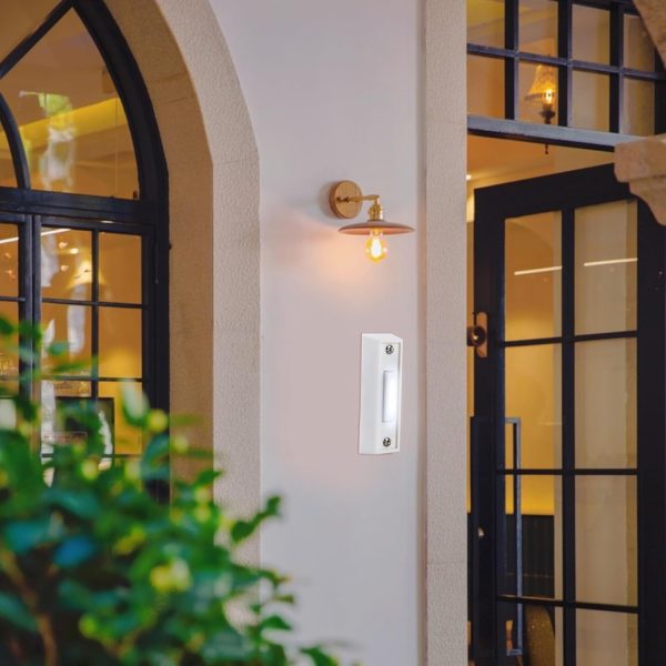 Lighted Doorbell Button Abvsdu LED White Plastic 2in Push Button-6
