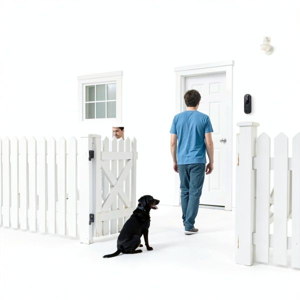 1080P Wireless Video Doorbell Camera M20-V2 Black Human Detection-1