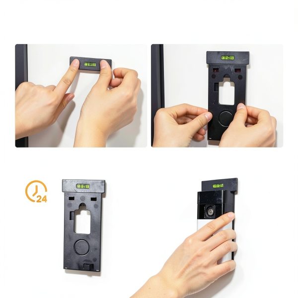LOCKA Adhesive Video Doorbell Mount for Ring Battery No-Drill Bracket-5
