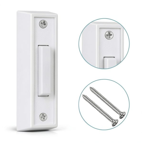 Lighted Doorbell Button Saillong Wall Mounted LED White-1