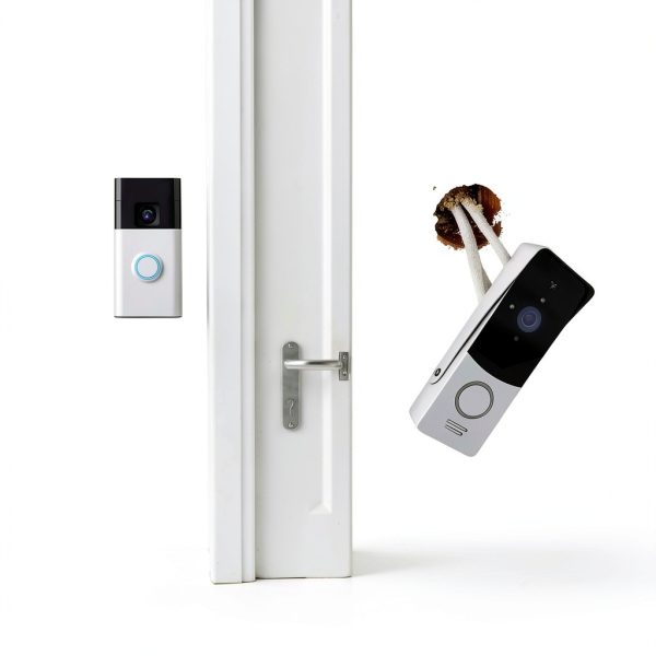 LOCKA Adhesive Video Doorbell Mount for Ring Battery No-Drill Bracket-4