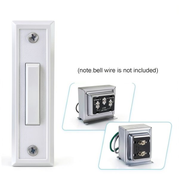 Lighted Doorbell Button Saillong Wall Mounted LED White-2